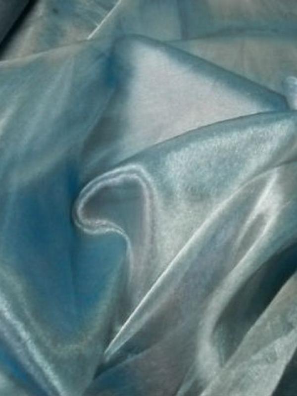 Acetate soie bleu clair reflets metallises 1 
