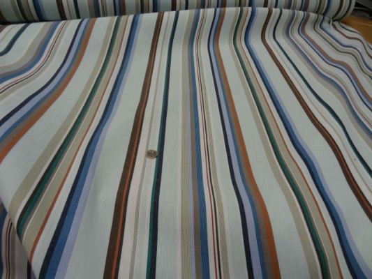 bâche fines raies azur-ciel-marron-vert