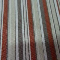 Bâche fines raies beige-taupe-rouille 8