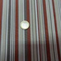 Bâche fines raies beige-taupe-rouille 9