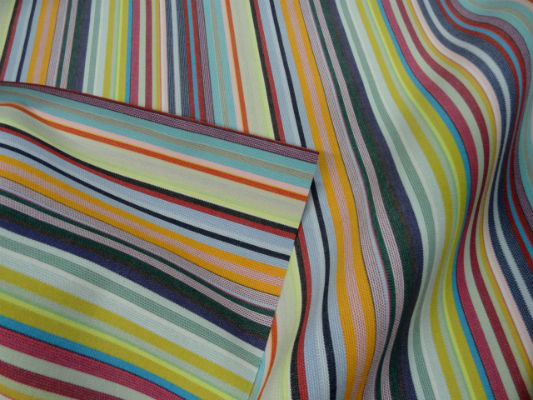 Bâche fines rayures multicolores 1