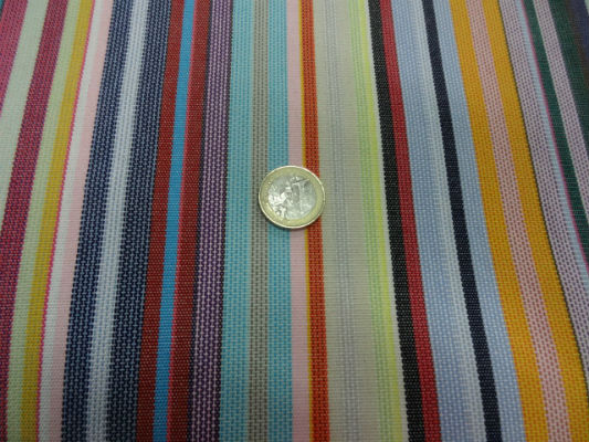 Bâche fines rayures multicolores 2