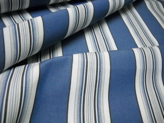 Bache larges bandes bleu denim blanc noir 1