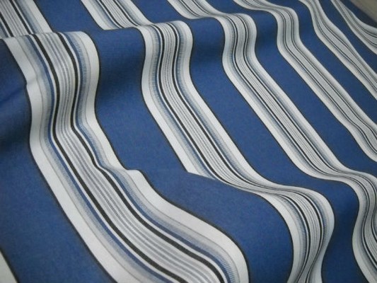 Bache larges bandes bleu denim blanc noir 3