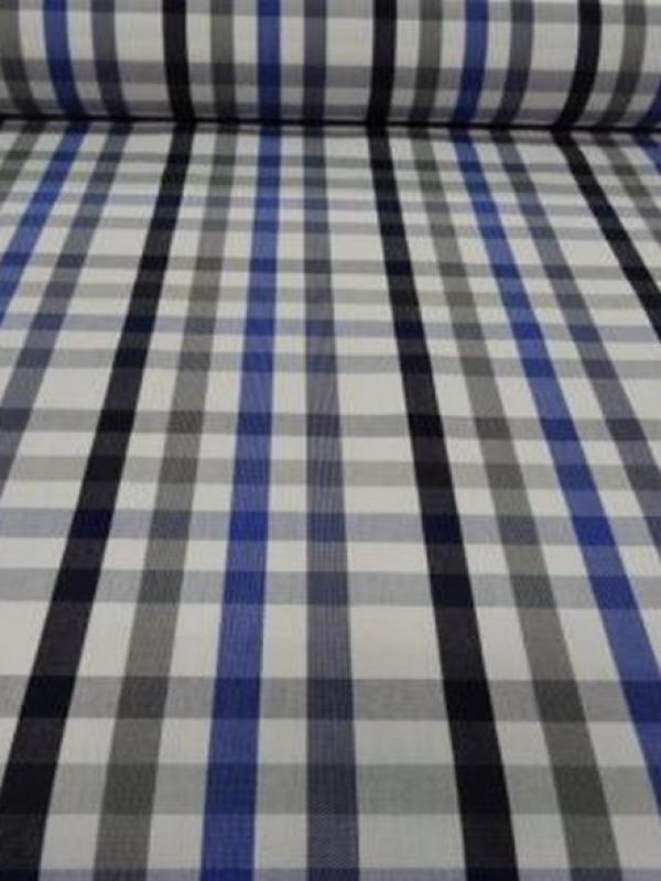 Bache madras bleu et gris chine 1 