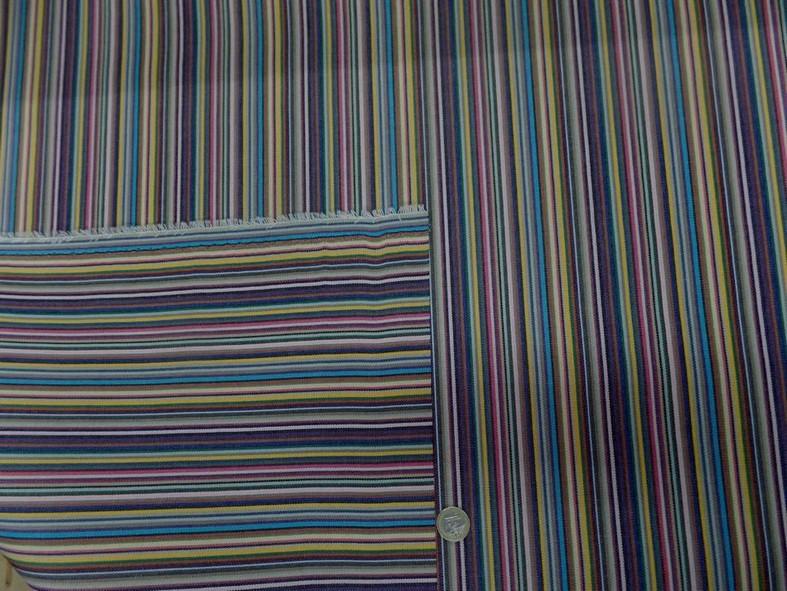 Bache rayures fines tons bleu et lavande 1