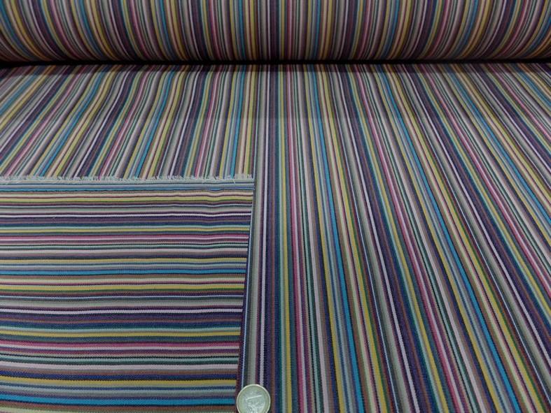 Bache rayures fines tons bleu et lavande 2