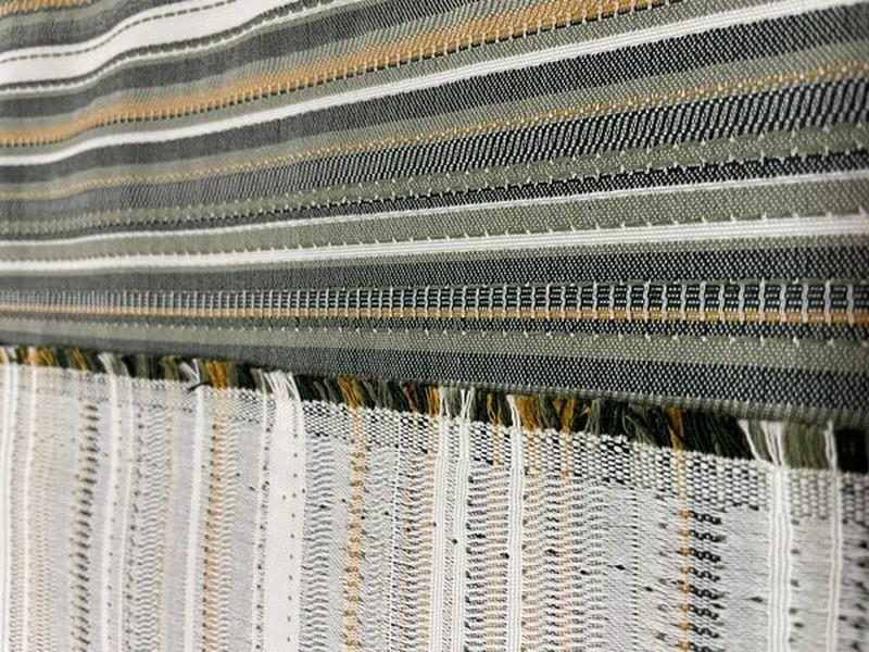 Bache rayures kaki eucalyptus 6