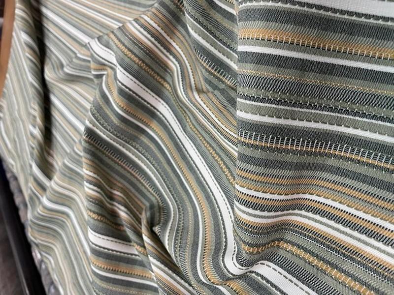 Bache rayures kaki eucalyptus 7