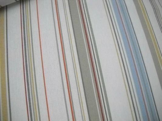 Bâche blanc rayée bleu ciel-beige 01