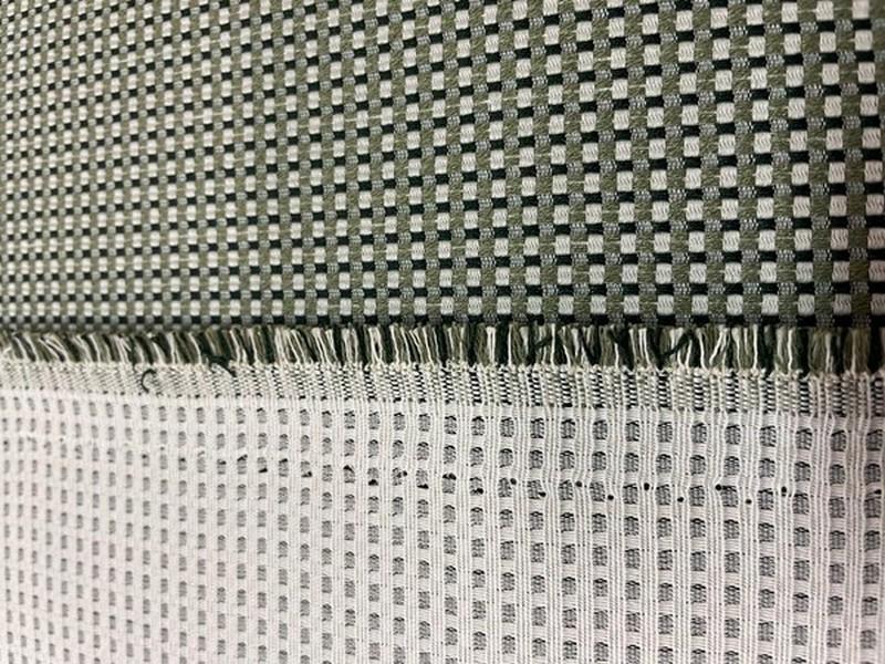 Bache tissee carreaux kaki eucalyptus 7