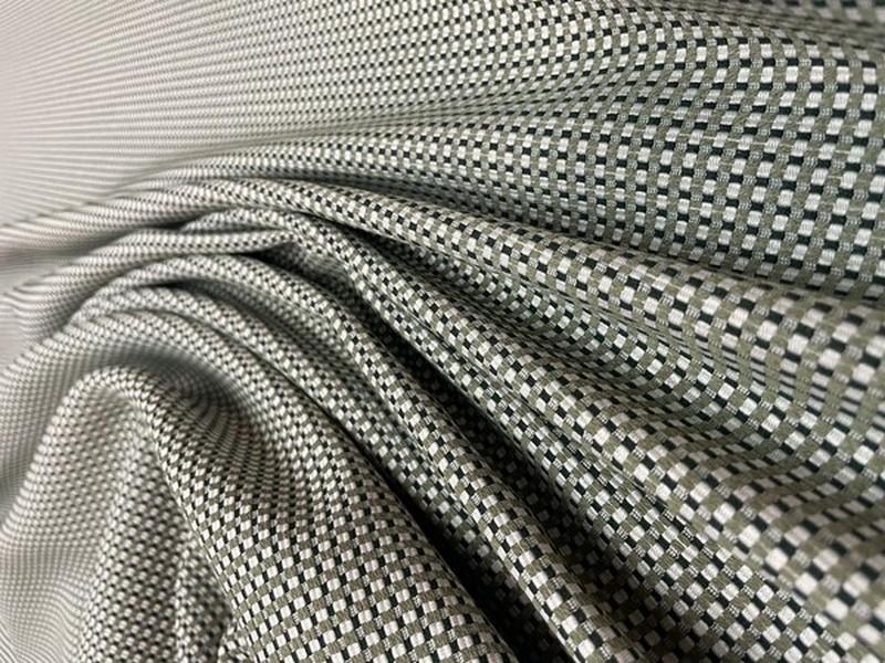 Bache tissee carreaux kaki eucalyptus 9