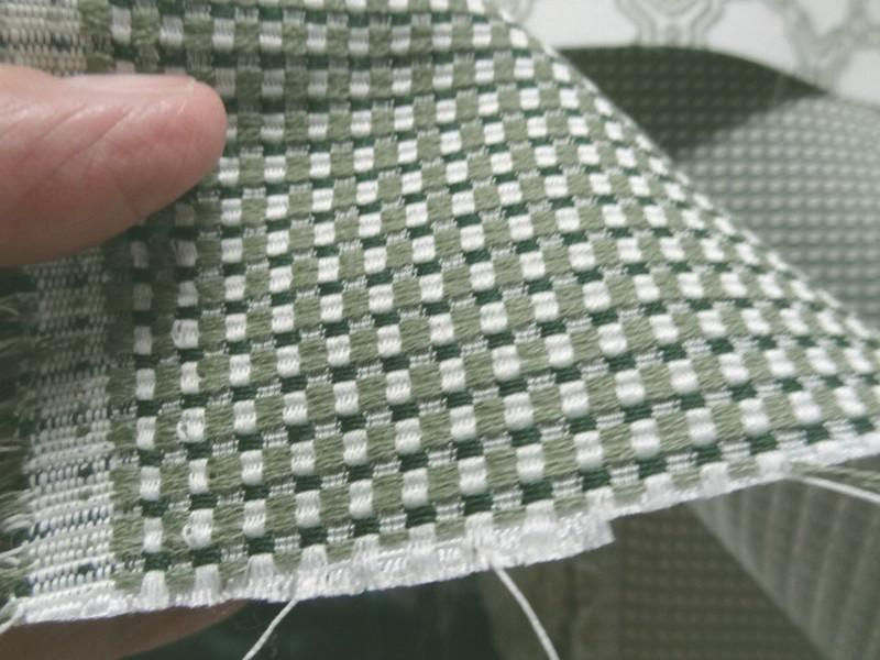 Bache tissee carreaux kaki eucalyptus