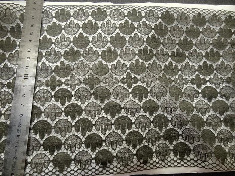 Bande de dentelle fine large kaki militaire 3