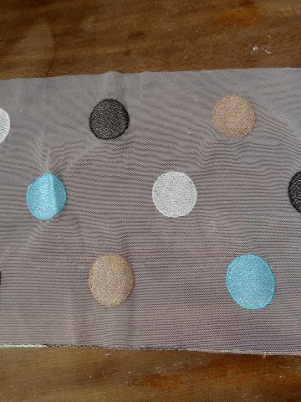 Bande de resille extensible blanc casse motif bulles 1 