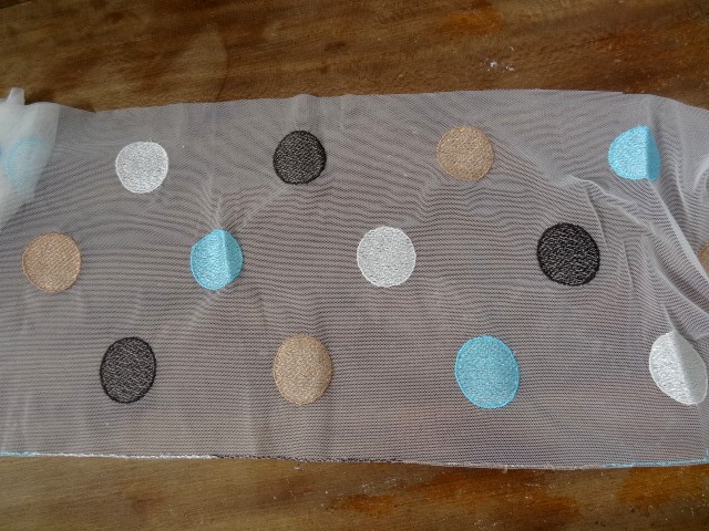 Bande de resille extensible blanc casse motif bulles 1