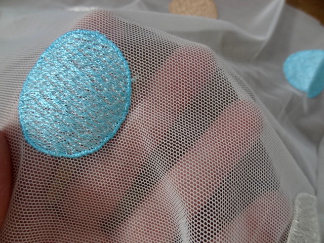 Bande de resille extensible blanc casse motif bulles 3