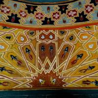 Bande de velours de coton azteque ocre 3