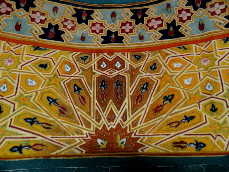 Bande de velours de coton azteque ocre 3