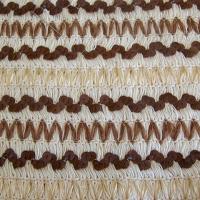 Bande elastique fronce ecrue a sequins et raphia 3