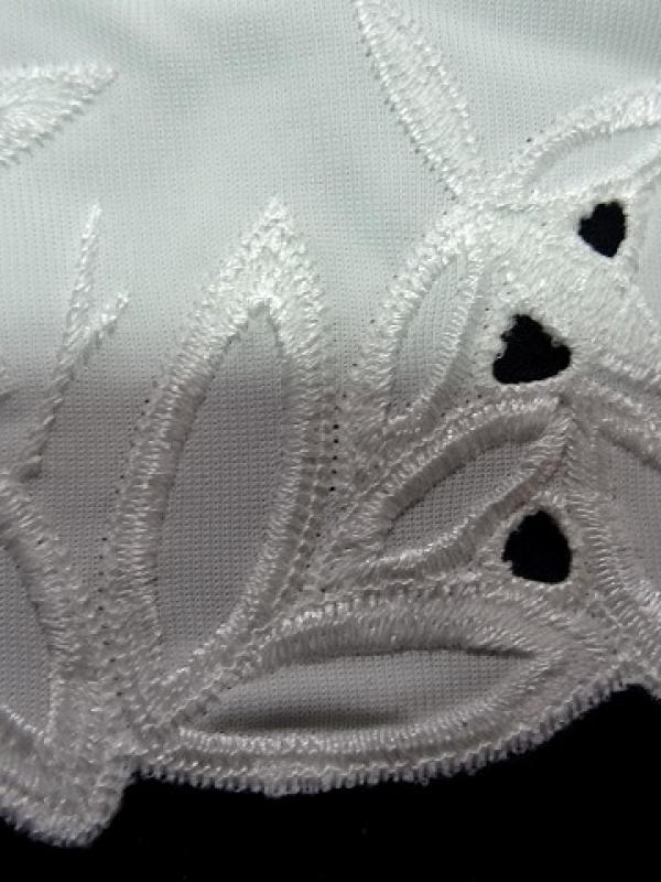 Bande jersey finition dentelle blanc casse 3 