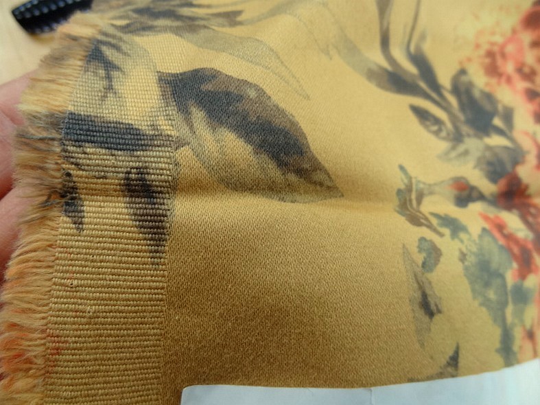 Bengaline coton fond beige safran roses d antan 3