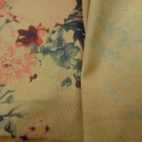 Bengaline coton fond beige safran roses d antan 4 