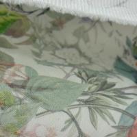 Bengaline coton fond blanc fleurs champetre 3