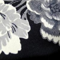 Bengaline coton lycra noire oiseaux et cerisiers en fleurs 4 