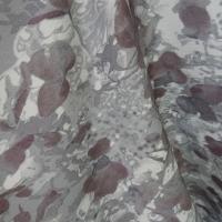 Bengaline fleurs floues gris prune 2