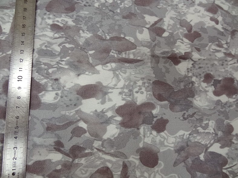 Bengaline fleurs floues gris prune 3