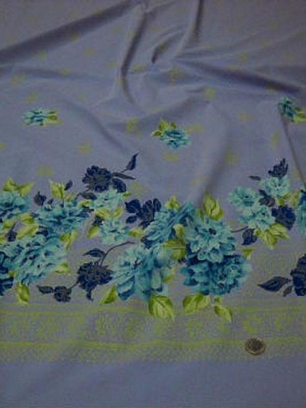 Bengaline lycra mauve clair embase fleurie bleu sarcelle et klein 1 