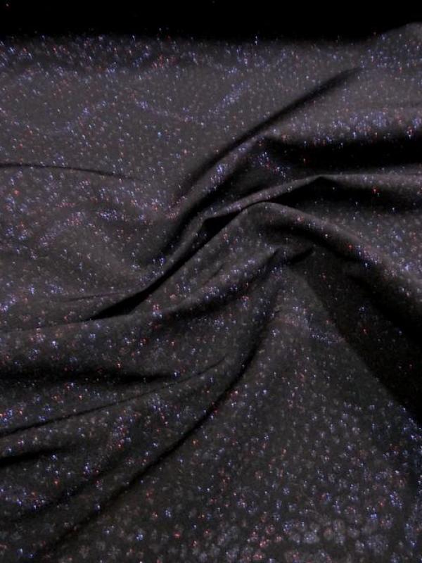 Bengaline lycra noire motif reptile lurex 1 