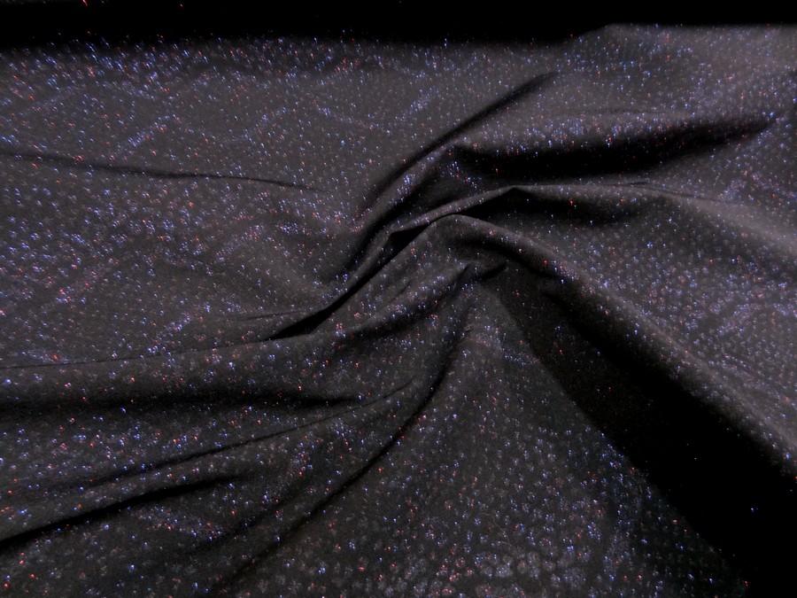 Bengaline lycra noire motif reptile lurex 1