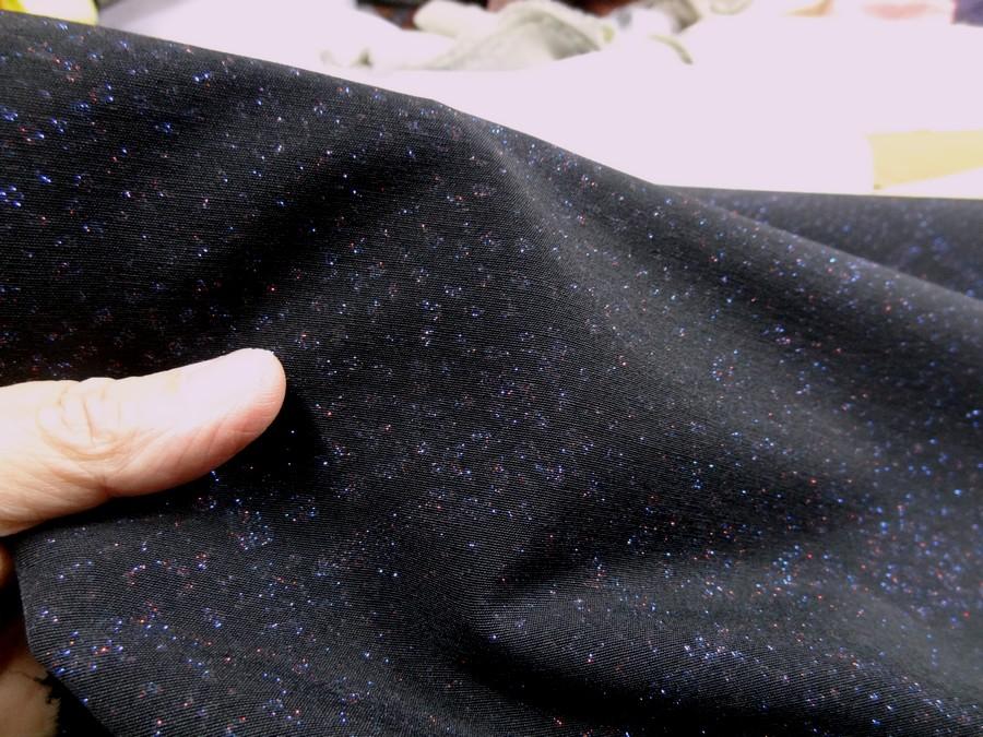 Bengaline lycra noire motif reptile lurex 2