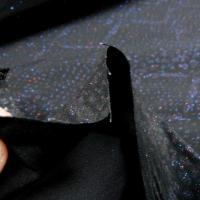 Bengaline lycra noire motif reptile lurex 4