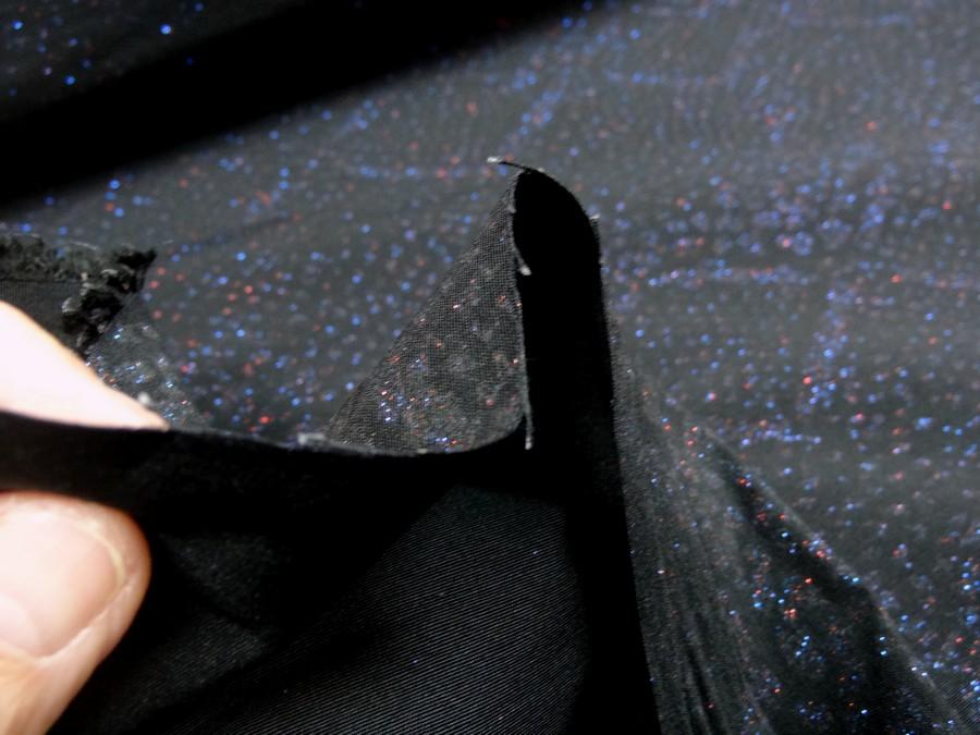 Bengaline lycra noire motif reptile lurex 4