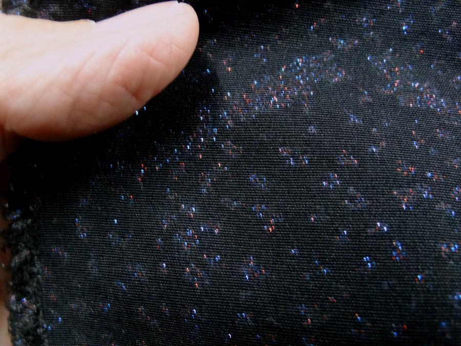 Bengaline lycra noire motif reptile lurex 5