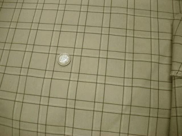 Bengaline lycra sable a carreaux raies taupe 1