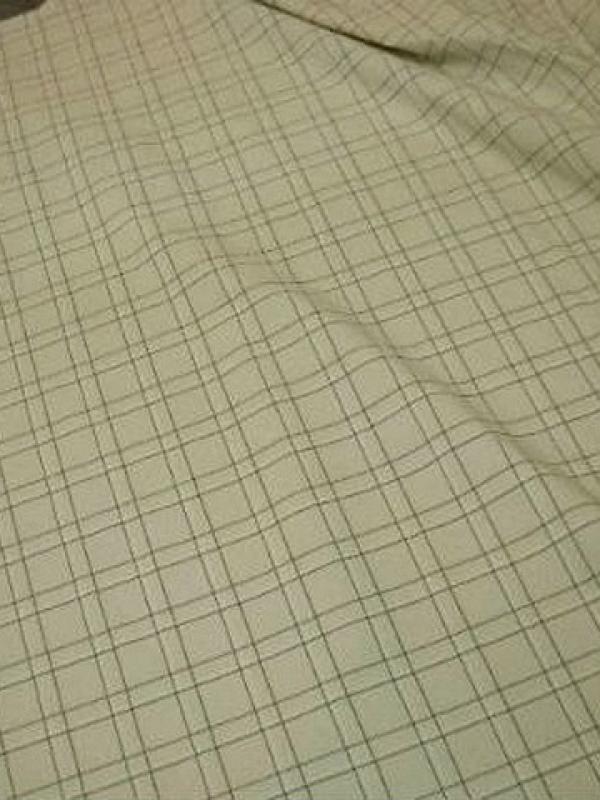 Bengaline lycra sable a carreaux raies taupe 2