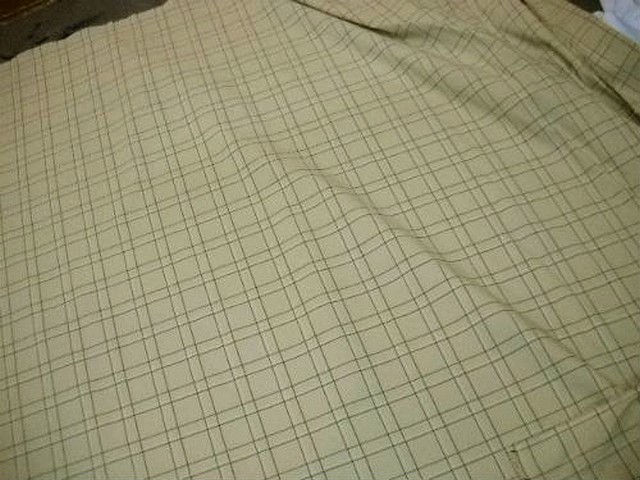 Bengaline lycra sable a carreaux raies taupe 2