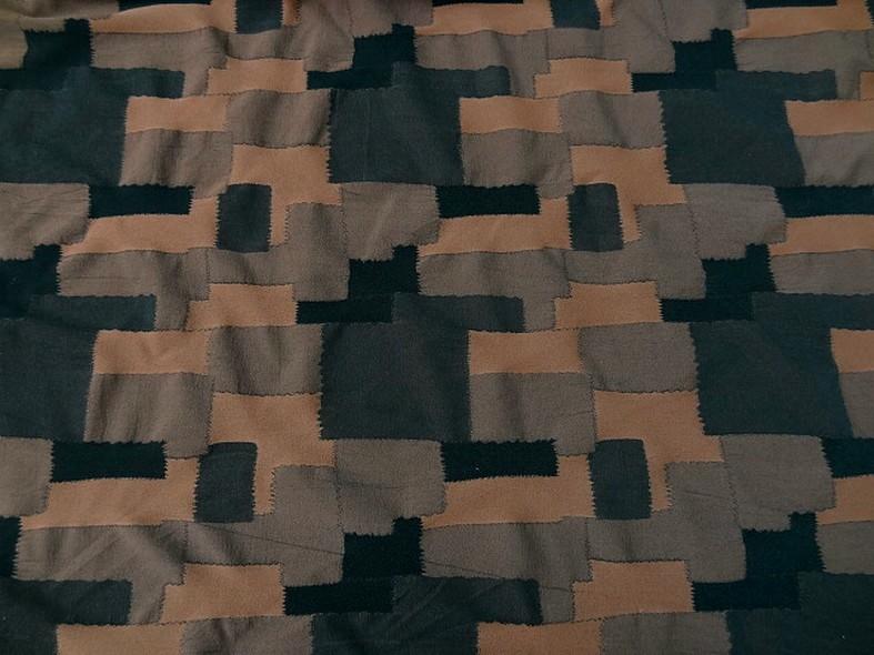 Bi stretch motif patchwork teintes terre 2 1
