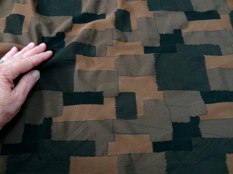 Bi stretch motif patchwork teintes terre 3 1