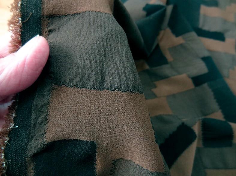 Bi stretch motif patchwork teintes terre 4 1