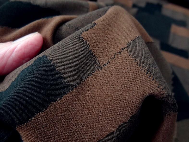 Bi stretch motif patchwork teintes terre 5