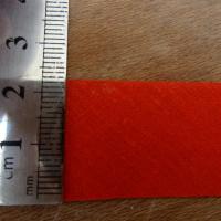Biais coton rouge vermillon a plat 22 mm 1 