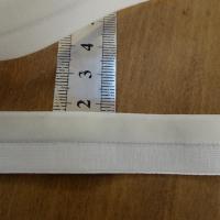 Biais elastique velours blanc casse 3 