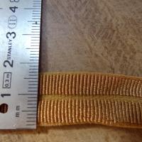 Biais gros grain pre plie elastique ocre tanne 2 