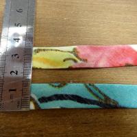 Biais jersey fin fleuri 13 mm 2