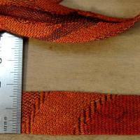 Biais orange motifs tisses 16 mm 2